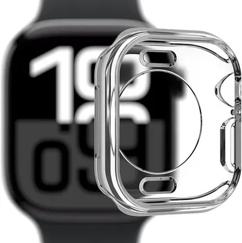 Příslušenství ke sporttesteru AlzaGuard Crystal Clear TPU HalfCase pro Apple Watch 46mm
