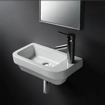 Umyvadlo BESTECO EDGAR Keramické umyvadlo na stěnu, 45 cm, bílé (STR4327)