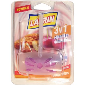 WC čistič LARRIN WC závěs Cherries Almonds 3v1 (komplet, blistr) 40g
