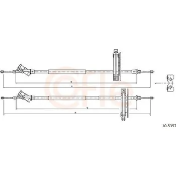 Auto-moto Tažné lanko, parkovací brzda COFLE 10.5357