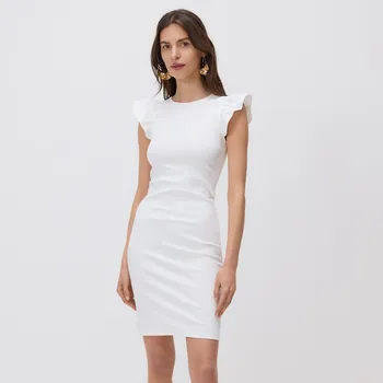 Dámské šaty Reserved - Bavlněné midi šaty - bílá - XA839-00X - XA839-00X-S