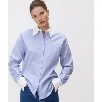 Pánská košile Reserved - Košile s kontrastním lemem - modrá - 146FG-55X - 146FG-55X-M