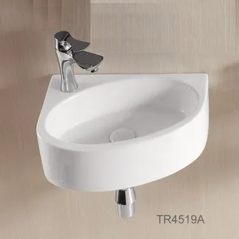 Umyvadlo BESTECO FLORA Keramické umyvadlo závěsné, 42 cm, bílé (TR4519A)