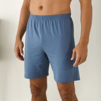 Pánské kraťasy Pyžamové jednobarevné šortky modrošedá 72/74