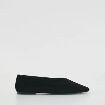 Dámské baleríny Reserved - Semišové baleríny - černý - 280CP-99X - 280CP-99X-35