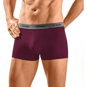 Boxerky Sada 4 boxerek Basic Coton zn. Athena šedý melír+švestková 77/84 (S)