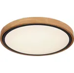 GLOBO 41764-12 BRUNO stropní svítidlo LED D307mm 12W/530lm 3000/4500/6000K černá, opál, dřevo