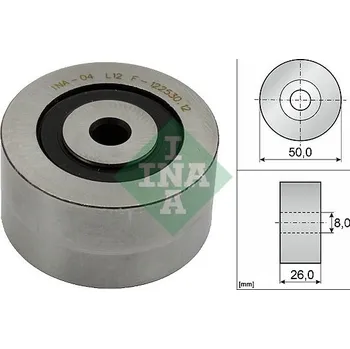 Vratná/vodicí kladka, klínový žebrový řemen Schaeffler INA 532 0143 10