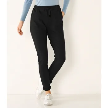 Dámské kalhoty Moltonové jogging kalhoty s pružným pasem černá 38/40