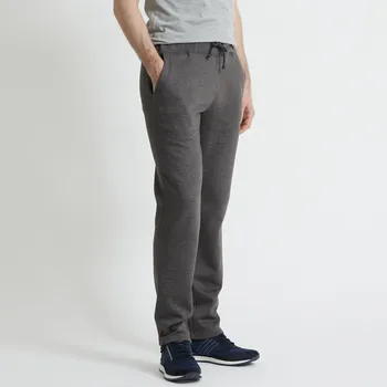 Dámské kalhoty Rovné moltonové kalhoty antracitový melír 44/46