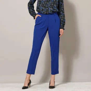 Dámské kalhoty 7/8 úzké kalhoty tmavě modrá 36