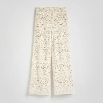 Dámské kalhoty Reserved - Ažurové kalhoty - pšeničná - 179CP-12X - 179CP-12X-S