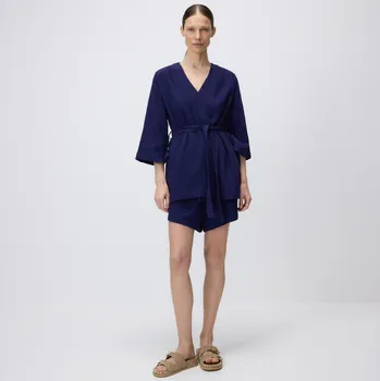 Dámské kraťasy Reserved - Mušelínové kraťasy - tmavomodrá - 433AE-59X - 433AE-59X-XS-2