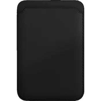 Pouzdro na mobilní telefon AlzaGuard Genuine Leather Wallet Compatible with Magsafe černá