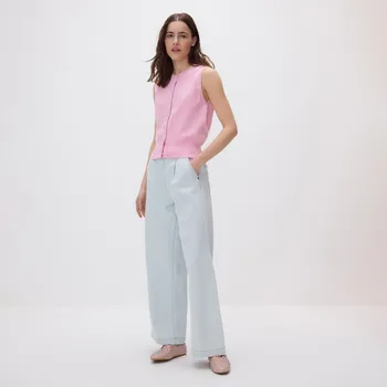 Dámské džíny Reserved - Džíny wide leg - modrá - YS060-05J - YS060-05J-38