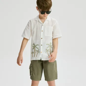 Reserved - Bavlněné šortky - tmavě zelená - 4432N-79X - 4432N-79X-140