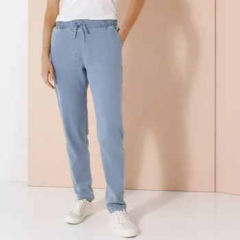 Pánské kalhoty Jogging kalhoty s pružným pasem, denimové sepraná modrá 56