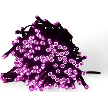 Vánoční dekorace Vnitřní vánoční řetěz 14 m 140 led, růžový, 8 programů
