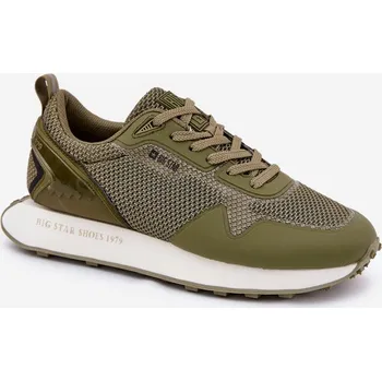 Pánská běžecká obuv Pánské Sneakersy Na Platformě Big Star RR174360 Hi-Poly System Khaki Barva: Zelená, Velikost: 44