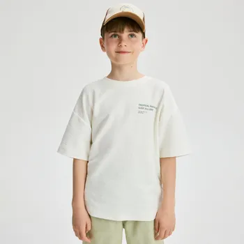 Chlapecké oblečení Reserved - Oversize tričko - krémová - 087CJ-01X - 087CJ-01X-134