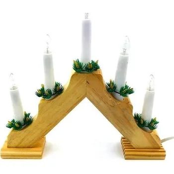 Vánoční svícen Pyramida, 5 žárovek - do zásuvky