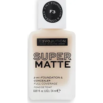 Přípravek na tvář REVOLUTION RELOVE Supermatte Foundation F3 24 ml