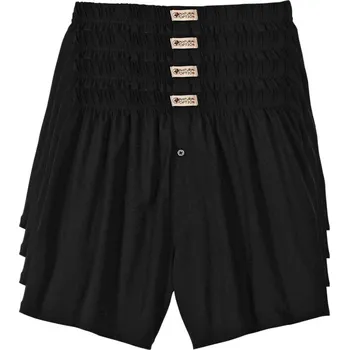 Boxerky Sada 4 jednobarevných trenýrek černá 77/84