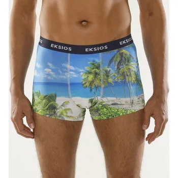 Pánské oblečení Sada 2 boxerek z mikrovlákna s fotopotiskem zelená 101/108 (XL)