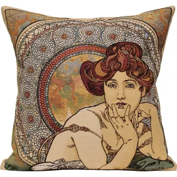 Povlak na dekorativní polštářek Gobelínový povlak na polštář Topaz, Alfons Mucha 45x45 cm