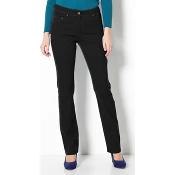 Dámské kalhoty Rovné jednobarevné dlouhé kalhoty námořnická modrá 52