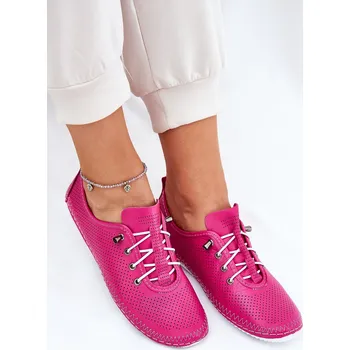 Dámské polobotky Dámské Kožené Polobotky Z Přírodní Kůže Artiker 54C0830 Barva: Růžová, Velikost: 38