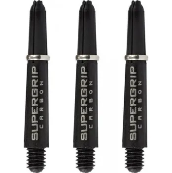 Příslušenství pro šipky Harrows Supergrip Carbon Black-silver short