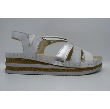 Dámské sandále HILBY 124 dámský sandál 18.33.261 bílo-stříbrná Velikost: 41