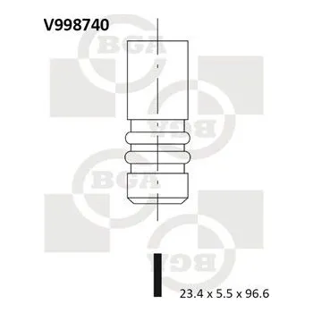 Ventil motoru Výfukový ventil BGA V998740