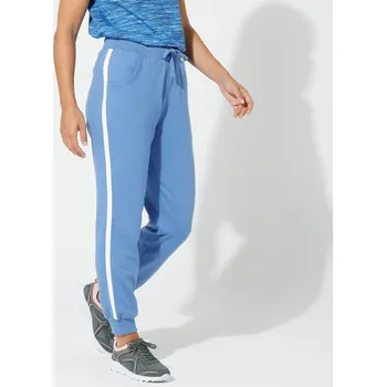 Dámské kalhoty Sportovní kalhoty, dvoubarevný molton levandulová/bílá 42/44