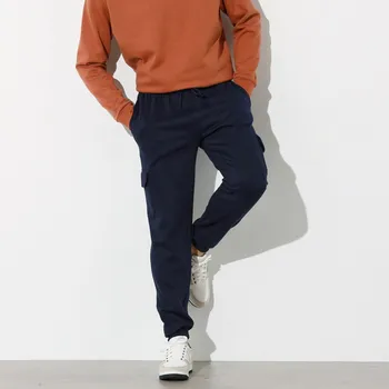 Dámské kalhoty Kalhoty cargo s pružnými lemy nám. modrá 48/50