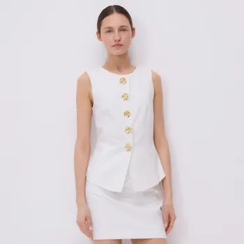 Dámská sukně Reserved - Mini sukně s viskózou - krémová - 100GL-01X - 100GL-01X-XS