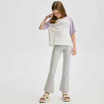 Reserved - Legíny s vysokým podílem bavlny a potiskem - světle šedá - 830CY-09X - 830CY-09X-116