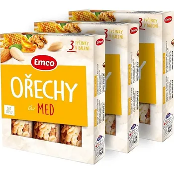 Emco Tyčinka s ořechy a medem 3x35g
