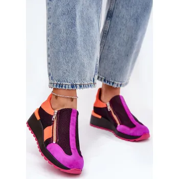 Dámské tenisky Kožené sneakersy na klínu Maciejka 06853-15 Barva: Černá, Velikost: 37