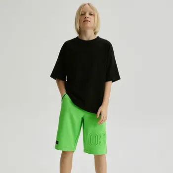 Reserved - Bavlněné šortky s reliéfem - žlutozelená - 4441N-71X - 4441N-71X-170