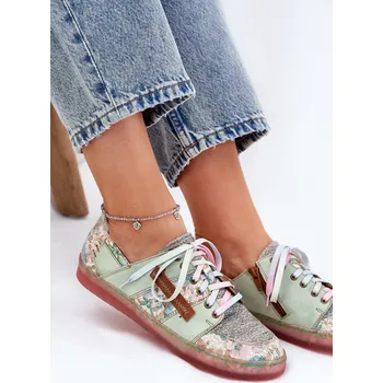 Dámské polobotky Kožené Polobotky Dámské Maciejka 06791-09 Barva: Zelená, Velikost: 40