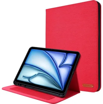 Pouzdro na tablet VSECHNONAMOBIL 106028 FABRIC Zaklápěcí kryt pro Apple iPad Air 11 2025 / Air 11 2024 červený
