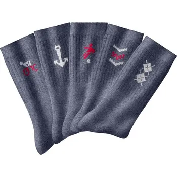 Pánské ponožky Sada 10 párů sportovních ponožek s motivy modrá džínová 47/50