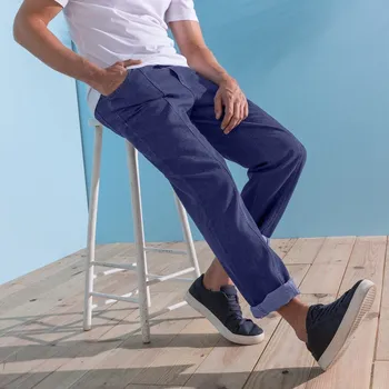 Pánská móda Kalhoty s pružným pasem, z lehkého denimu denim 58