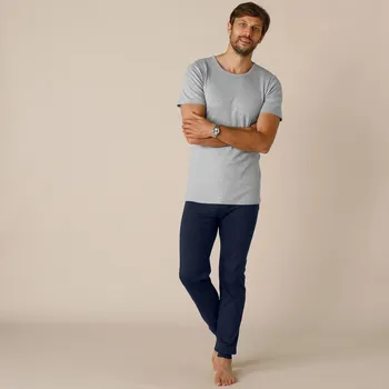 Pánské tričko Sada 2 triček Thermoperle® s kulatým výstřihem a krátkými rukávy, mírně hřejivé šedý melír 125/132 (4XL)