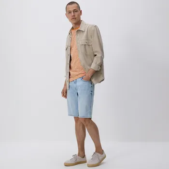 Pánské kalhoty Reserved - Džínové šortky slim fit - modrá - 6114L-05J - 6114L-05J-32