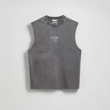 Pánské tričko Reserved - Tričko comfort s potiskem - tmavě šedá - 733EF-90X - 733EF-90X-S