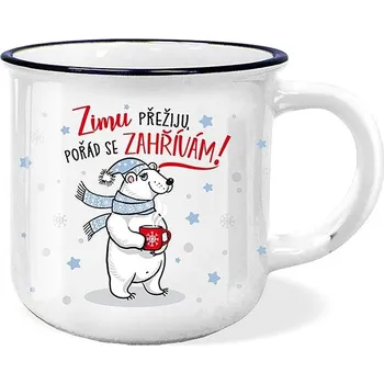 Nekupto Vánoční dárkový hrnek Zimu přežiju, pořád se zahřívám!