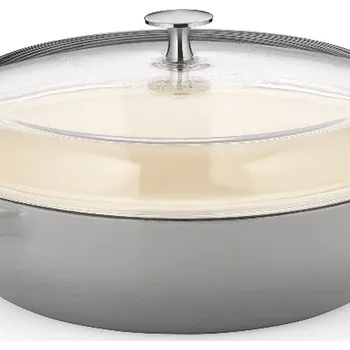 Pánev KELA Calido Farmářská pánev světle šedá kulatá 16 cm 28 cm 3,8 l litina